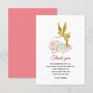 fée fille carte de remerciements