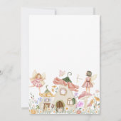 Fée Fleur sauvage rose modifiable Invitation Anniv (Dos)