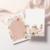 Fée Fleur sauvage rose modifiable Invitation Anniv