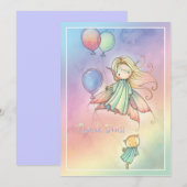 Fée flottante et assortiment de chats Merci Cartes (Devant / Derrière)