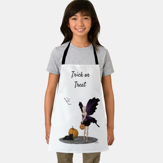 Fée Halloween avec petit tablier Citrouille (Insitu)