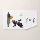 Fée Halloween Avec Serviette À Main Citrouille (Serviette à main)
