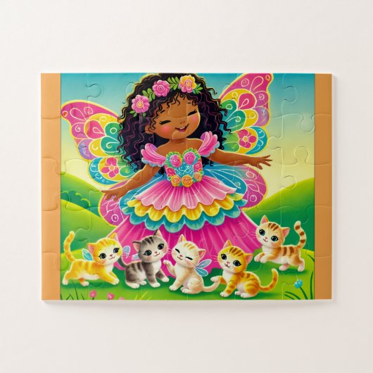 "FÉE HEUREUSE & CHATONS" PUZZLE (Horizontal)
