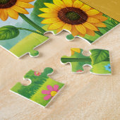 "FÉE HEUREUSE ET TOURNESOLS" PUZZLE (Côté)