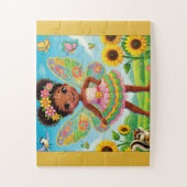 "FÉE HEUREUSE ET TOURNESOLS" PUZZLE (Vertical)