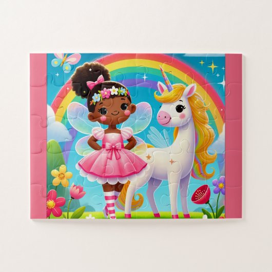 "FÉE HEUREUSE & LICORNE" PUZZLE (Horizontal)