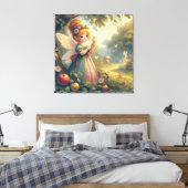 Fee in de tuin canvas afdruk (Insitu (Slaapkamer))