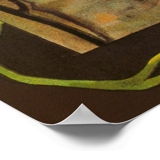 fee in Fairy Forest met kasteel Poster (Hoek)