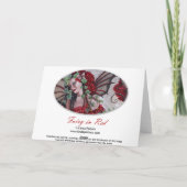 Fee in Rood Feestdagen Kaart (Achterkant)