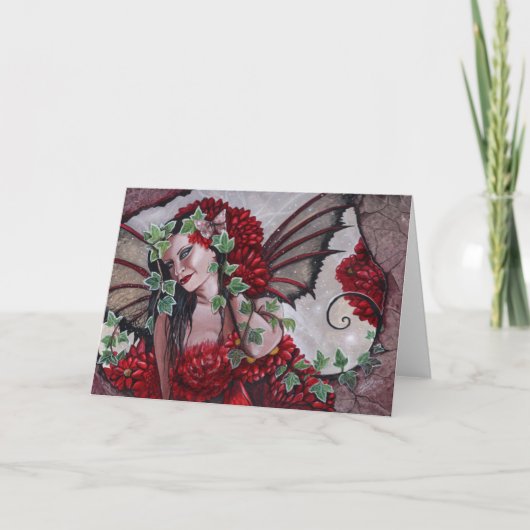 Fee in Rood Feestdagen Kaart (Voorkant)