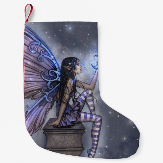 Fée Magique avec Chaussette de Noël à la Lune (Devant)