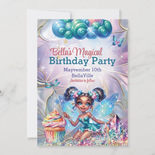 Fée magique Enregistrer les cartes de dates (Dos)