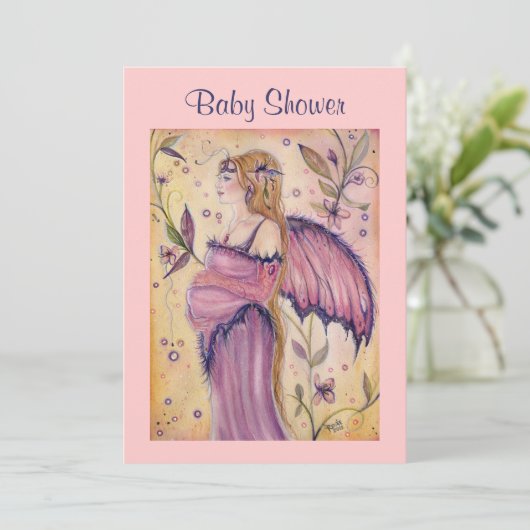 Fée maman Bébé invitations de douche par Renee (Debout devant)