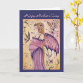 Fée mère Fête des mères Carte de voeux Par Renee (Fleur jaune)