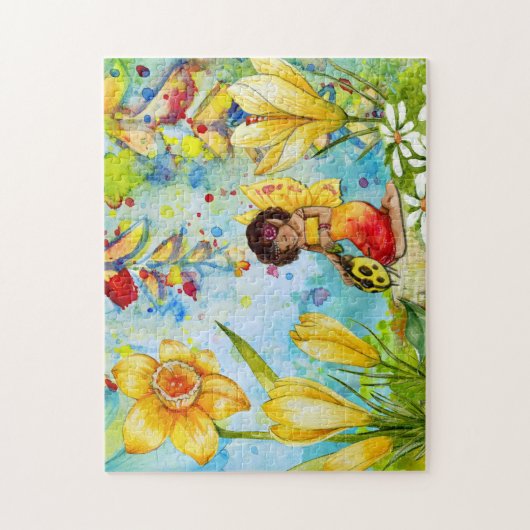 Fée mignonne avec un Ladybug_GC - Puzzle (Vertical)
