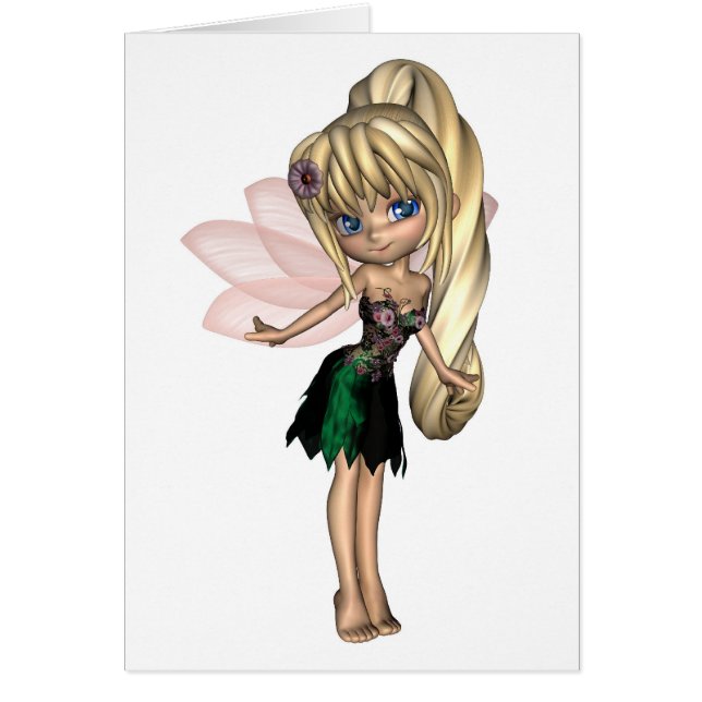Fée mignonne de Toon dans la robe verte et pourpre (Devant)