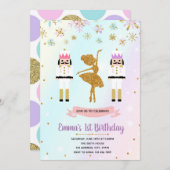 Fée Noël invitation anniversaire (Devant / Derrière)