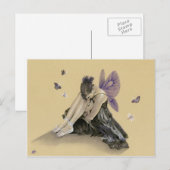 Fée noire ailes violettes Carte postale (Devant / Derrière)