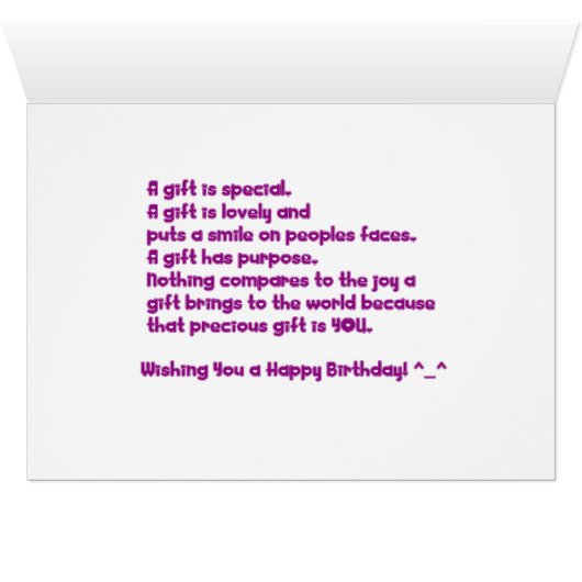 Fée noire douce Anniversaire (Intérieur Horizontal (Bas))