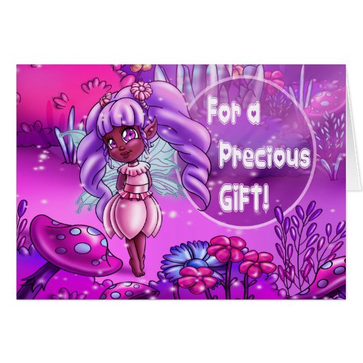 Fée noire douce Anniversaire (Devant horizontal)