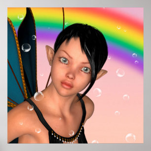 Fee onder Regenboog Poster