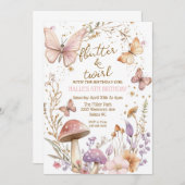 Fée papillon anniversaire whimisi invitation de fê (Devant / Derrière)