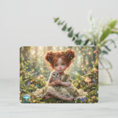 Fée Roux et Invitation d'Anniversaire de Fille de (Debout devant)