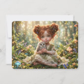 Fée Roux et Invitation d'Anniversaire de Fille de (Devant)