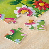 "FÉE SOURIANT RAMASSANT FLEUR" PUZZLE (Côté)