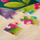 "FÉE SOURIANTE ET OISEAUX" - PUZZLE À ENCASTRER (Côté)