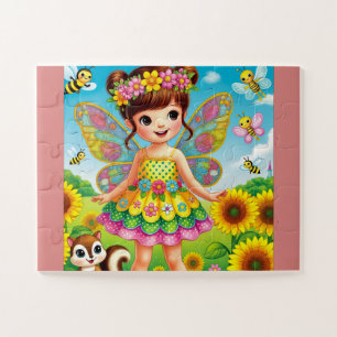 "FÉE SOURIANTE ET TOURNESOLS" PUZZLE