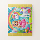 "FÉE SOURIANTE & LICORNE" PUZZLE (Vertical)