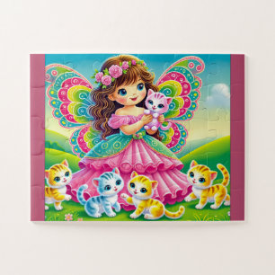 "FÉE SOURIANTE & PETITS CHATS" PUZZLE