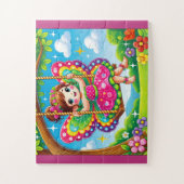 "FÉE SOURIANTE sur une BALANÇOIRE" PUZZLE (Vertical)