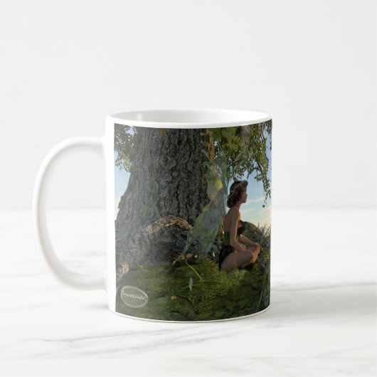 Fée sous l'arbre de vie Mug (Gauche)