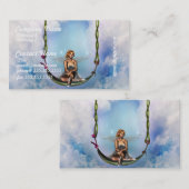 Fée sur des cartes de visite d'une oscillation (Devant / Derrière)