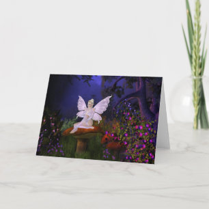 Fée sur un champignon Design 3 - Carte Imaginaire