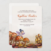 Fée sur une invitation de champignons (Devant / Derrière)