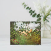 Fée vintage sur une carte postale (Debout devant)