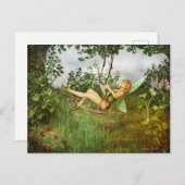 Fée vintage sur une carte postale (Devant / Derrière)