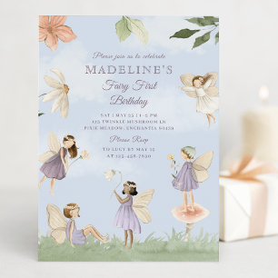 Fée Whimsical Invitation pour fille premier annive