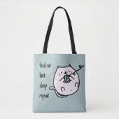 Feed Cat Knit Sleep Knitter Tote Bag (Devant)