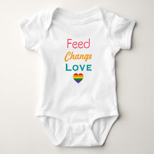 Feed Change Liefde Regenboog Hart Romper