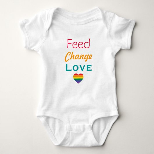 Feed Change Liefde Regenboog Hart Romper (Voorkant)