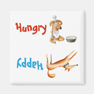 Feed Dog Magnet Hungry Happy Tracker Magneet