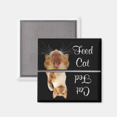 Feed kat magneet leuk leuk (Voorkant / Achterkant)