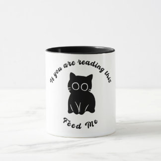 Feed Me Cat Lover Mug - Minimalist Humor Design