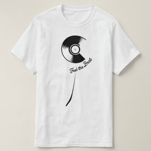 Feed the Beat - Vinyl Vibes T-Shirt (Design devant)
