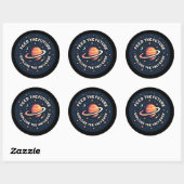 Feed the Future, Explore the Universe Ronde Sticker (Vel)