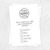 Feedback | Bedrijfs Onderzoek Logo Modern minimali Informatiekaartje